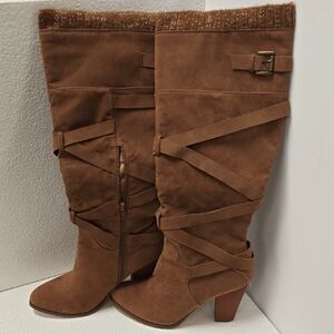 Shoe Dazzle Brown Knee-High Women's Boots